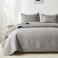 Ensemble de couette ultrasonique solide, couvre-lit léger et doux, couvre-lit matelassé pour toutes les saisons, ensemble 3 pièces