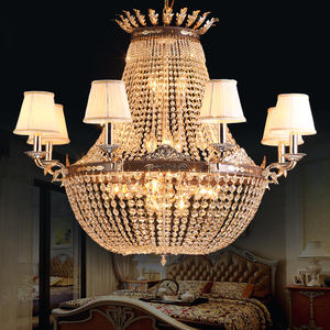 Grand lustre décoratif de luxe de <span class=keywords><strong>Foyer</strong></span> de Loft de villa en cristal d'intérieur de nouvelle LED d'or - Product Image 6