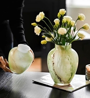 Ensemble de vases en verre vert et rose de style nordique RYLAVA, soufflés à la main, pour arrangement floral artistique, pot pour la maison, centre de table de mariage, décoration