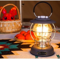 Nouvelle arrivée : lanterne de camping LED rechargeable par USB-C avec interrupteur rotatif – lampe rétro portable pour usage extérieur