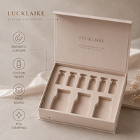 Boîtes d'emballage rigides en carton en forme de livre avec fermeture magnétique personnalisables de 3 ml et 5 ml pour stylos à peptides - Embalagem Caneta Caixas Peptideos