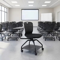 Table d'écriture moderne et chaise de salle de formation scolaire pour étudiant avec tablette, cadre en plastique pliable, pieds en fer, mouvement coulissant
