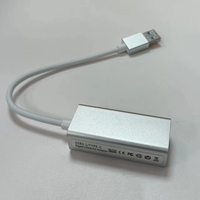 Vente directe d'usine, adaptateur Ethernet filaire externe pour ordinateur portable en alliage d'aluminium, version USB 2.0 10/100 Mbps, en stock