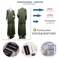 Abaya ouverte modeste MQ281 pour femmes, robe musulmane avec patchwork en dentelle, cardigan, vêtements islamiques, robe Abaya Dubaï (sans hijab)