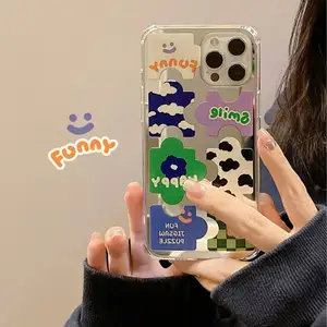 Creative Puzzle Makeup Mirror Mobile Case For iPhone 13 12 11 Pro XS Max X XR 8 7 Plus Anti-drop Shockproof Soft TPU Cover