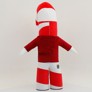 Costume de mascotte gonflable géant en forme de canne à sucre <span class=keywords><strong>rouge</strong></span> de Noël pour les festivals, à porter en déplacement, en extérieur, 2,2 m, 2,6 m de haut, costumes de canne à sucre - Product Image 2