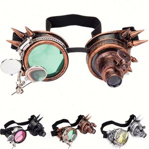 Gafas de Sol Steampunk Redondas Vintage para Hombre y Mujer, Gafas Góticas con Luz LED, Gafas Punk, Venta al Por Mayor de Fábrica a Precio Económico - Product Image 2