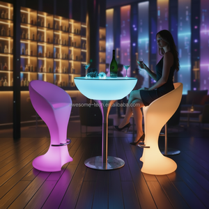 Mesas de Cóctel Iluminadas de Alta Gama del Fabricante, Mesa de Café con Carga USB para Terrazas Exteriores, Hoteles, Parques y Sótanos - Product Image 5
