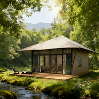 Maisons préfabriquées, tentes de glamping en acier bon marché, imperméables, grandes tentes tende, provenant d'un fabricant chinois