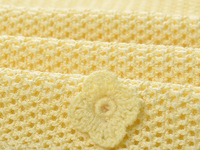 Robe Courte Femme en Maille Lacée à Manches Courtes, Motifs Floraux au Crochet, Découpes Creuses, Patchwork, Volants, Taille Cintrée