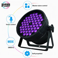 Projecteur LED RGBW 54x3W 25 ° /40 °   Stroboscope DMX512 4/8 canaux avec lentille optionnelle, gradation 0~100% pour scène intérieure, fête, discothèque, événement