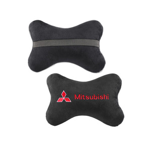 หมอนรองศีรษะรถยนต์มิตซูบิชิสีดำ ผ้าพลัฌ รองรับคอ สำหรับเอาท์แลนเดอร์ เอเอสเอ็กซ์ 2 ชิ้น - Product Image 2