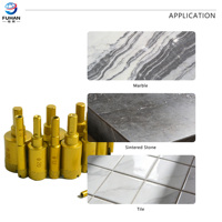 Foret diamanté à tige droite pour carrelage, marbre, granit, céramique et verre, à usage à sec, pour percer et élargir les trous