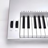 Clavier électronique en plastique MK810 à 61 touches, style piano, pour débutants, avec lecteur USB, lecture MP3, écran LCD, prise jack 3,5 mm