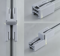 Connecteur de rail de rideau détachable à clipser, raccord de rail de rideau facile à assembler