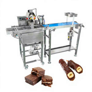Système de tunnel de refroidissement pour bonbons, machine d'enrobage automatique de fruits congelés, ligne d'enrobage de chocolat pour gaufrettes - Product Image 1