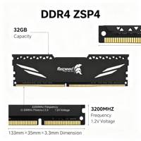 Mémoire RAM DDR4 Faspeed 3200 MHz (8 Go/16 Go/32 Go) à puces haute densité pour ordinateur de bureau, rigoureusement testée, garantie 5 ans