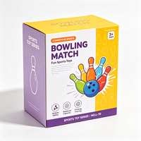 Boîte en carton rigide portable personnalisée, série de jouets sportifs standard, boîte de bowling pour enfant, expédition rapide en 72h, carton recyclable