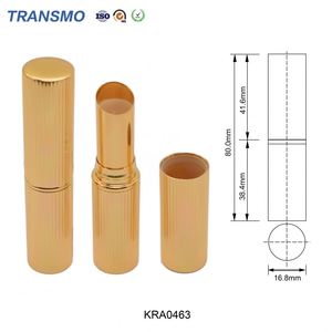 Golden Metal Lipstick Tube Custom Lipstick Tubes <b>Lip</b> <b>Balm</b> <b>Container</b> Gold Lipstick Tube - Product Image 2
