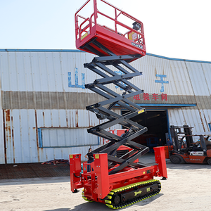 Elevador Tesoura Elétrico sobre Esteiras com Bateria, Altura de Trabalho de 13,80m e Capacidade para 2 Pessoas - Product Image 2