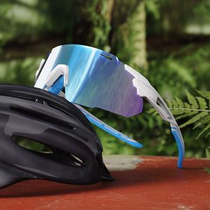 Lunettes de soleil de sport sans monture surdimensionnées en TR90, protection UV, coupe-vent, pour le cyclisme, la conduite, la course à pied et le marathon - Product Image 1