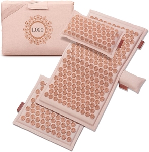 Alfombrilla de Masaje Corporal Completo de Lino Orgánico Natural Personalizada de Fábrica, Productos de Relajación, Alfombrilla de Acupresión con Púas de Plástico Redondas - Product Image 1