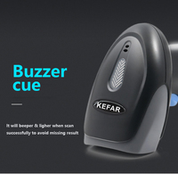 Lector de código de barras de fábrica KEFAR, escáneres manuales portátiles 1d 2d, escáner de código de barras USB portátil con cable para inventario