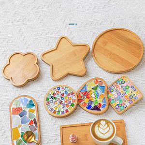 Ensembles de sous-verres en acacia en résine inachevée, noyer vivant personnalisé de qualité supérieure, style design américain, bambou de 5mm pour boissons - Product Image 1