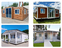 Kit de maison modulaire portable tout compris de 20 pieds pour bureau à domicile hôtel villa avec chambre salle de bain et meubles en acier