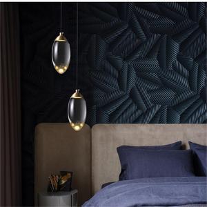 โคมไฟเพดานทรงลูกแก้วคริสตัลสไตล์โมเดิร์นมินิมอล ดีไซน์นอร์ดิก ทำจากทองแดงแท้ สำหรับห้องนอน ข้างเตียง บาร์ ใช้ไฟ AC ผลิตที่จงซาน - Product Image 5