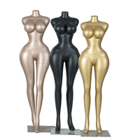 Mannequins BBL corps entier, modèles de boutique, pour vêtements grande taille, femmes aux courbes généreuses, finition or mat, mannequins taille plus avec tête en FRP pour adultes