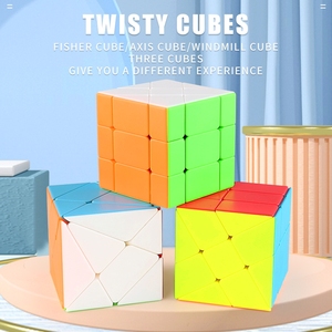 Ventes chaudes, <span class=keywords><strong>cube</strong></span> de puzzle magique à 3 axes, Fisher Windmill Stickereless, Speed Puzzle Cubes, jouets éducatifs - Product Image 2