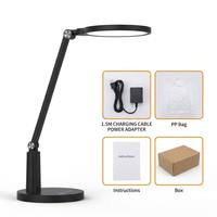 Lampe de table LED en aluminium durable, CRI 95, protection des yeux pour les étudiants, 3 modes de couleur, commande tactile, lampe de bureau