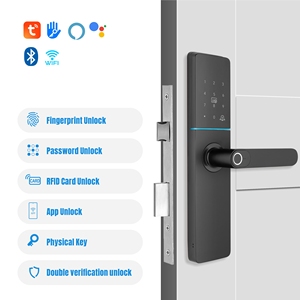 Serratura Intelligente per Porta in Acciaio con Doppio Cuscinetto, Resistente al Freddo e alla Luce Solare, per <span class=keywords><strong>Turchia</strong></span>, Russia, Sud-Est Asiatico, con Maniglia e Scheda di Memoria, Certificata CE - Product Image 2