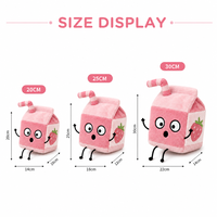 Oreiller en peluche en forme de carton de lait aux fraises, personnalisé, directement de l'usine, en coton ultra doux – OEM/ODM pour marques à marque privée, commandes en gros