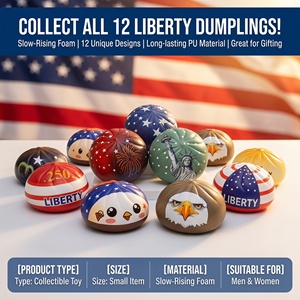 250.º Aniversario de los Estados Unidos, Nuevo Juguete Antiestrés de EVA con Forma de Cara Sonriente, para Niños de 5 a 7 Años, Caja Sorpresa - Product Image 3