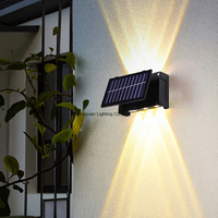 Lampe de jardin solaire super lumineuse IP65 LED lampe d'ambiance lumineuse supérieure et inférieure de laveuse murale colorée extérieure pour usage domestique