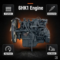 YA00023717RM Ensemble moteur Hitachi 6HK1 d'origine pour excavatrice ZX330-5A ZX360-5A ZX400-5A