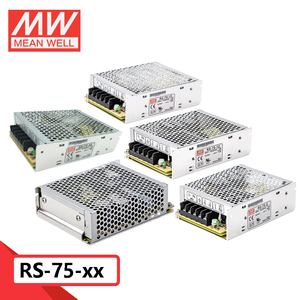 Alimentation à découpage Mean Well série RS-75 75W, type encastré, sortie simple 3.3V/5V/12V/15V/24V/48V - Product Image 1