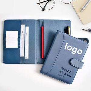 Promotion Custom Logo PU Notebook Protective Cover Loose-<b>leaf</b> Universal Handbook Multi-functional Card - Product Image 1