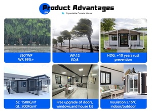 Sẵn sàng để sống có thể gập lại nhà nhỏ sang trọng 20ft 40ft nhà tiền chế di động prefab mở rộng nhà CONTAINER với năng lượng mặt trời - Product Image 3