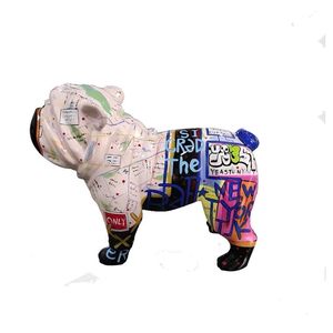 Colorido para arte perro Graffiti escultura resina creativa modelo hecho a mano ligero para interior/exterior hogar y decoración de galería - Product Image 4