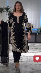 Conjunto de traje Salwar Kameez paquistaní más vendido con estilo de celebridad de Bollywood, ropa de fiesta bordada Salwar Kameez - Product Image 2