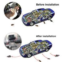 Protection moteur de voiture 12V Véhicule antiparasitaire Ultrasonique Répulsif rat avec lumière clignotante pour répulsif animal longue distance