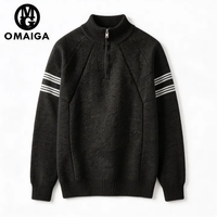 OMG Pull tricoté personnalisé tendance, anti-plis, anti-rétrécissement, respirant, séchage rapide, en Laine/Cachemire, coupe oversize, chaud, pour homme, hiver