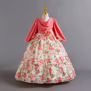 Vendita calda 2025 ragazze abiti stampati principessa per bambini festa di compleanno Chiffon abito da sera per bambini - Product Image 2