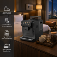 Cafetera Espresso Profesional Inteligente de Alta Calidad con Molinillo, Autolimpiante, para Uso Comercial en Cafeterías