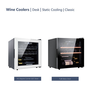 Enfriador de Vino JOSOO de Sobremesa, 42L, con Compresor, Capacidad para 14 Botellas, Puerta de Vidrio Completa, Zona Única - Product Image 3