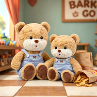 Grosir Pabrik OEM ODM Boneka Beruang Plush dengan Overall, Set Boneka Hewan Lembut untuk Hadiah Anak, Dekorasi Rumah dan Kamar Bayi