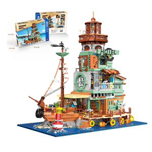 ZEKO DIY Ensemble de blocs de construction de luxe moderne de style station balnéaire en ABS avec lumières LED, modèle de jouet de 2142 pièces pour adolescents et adultes - Product Image 1